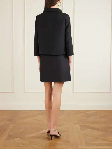 Valentino Garavani Button-detailed Embellished Wool And Silk-blend Crepe Jacket | Thumbnail 4 Valentino Garavani Button-detailed Embellished Wool And Silk-blend Crepe Jacket | Thumbnail 4