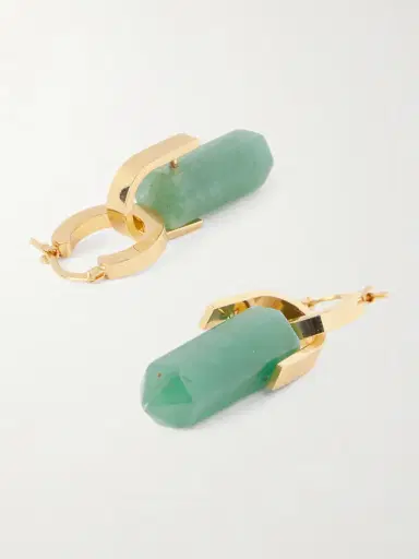 La DoubleJ Pillar Gold-plated Aventurine Earrings | Thumbnail 3 La DoubleJ Pillar Gold-plated Aventurine Earrings | Thumbnail 3