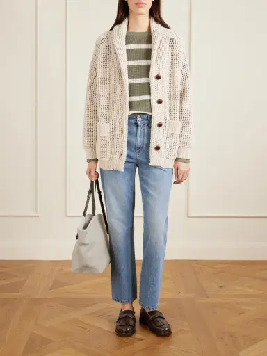 Brunello Cucinelli Leather-trimmed Suede Tote | Thumbnail 2 Brunello Cucinelli Leather-trimmed Suede Tote | Thumbnail 2