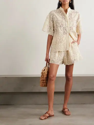 Zimmermann Wanderlust Crocheted And Embroidered Cotton-blend Voile Shirt | Thumbnail 2 Zimmermann Wanderlust Crocheted And Embroidered Cotton-blend Voile Shirt | Thumbnail 2