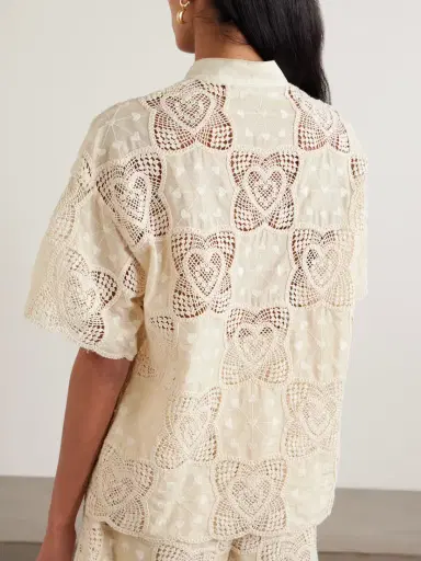 Zimmermann Wanderlust Crocheted And Embroidered Cotton-blend Voile Shirt | Thumbnail 4 Zimmermann Wanderlust Crocheted And Embroidered Cotton-blend Voile Shirt | Thumbnail 4