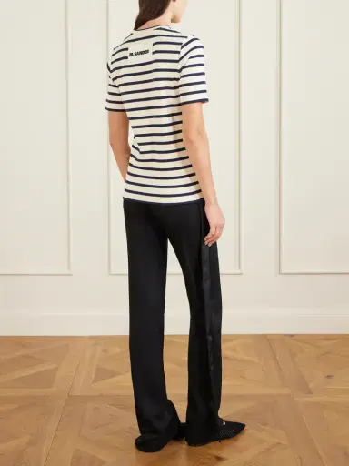 Jil Sander Striped Cotton T-shirt | Thumbnail 3 Jil Sander Striped Cotton T-shirt | Thumbnail 3