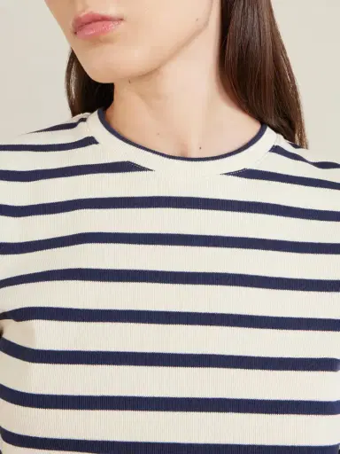 Jil Sander Striped Cotton T-shirt | Thumbnail 4 Jil Sander Striped Cotton T-shirt | Thumbnail 4