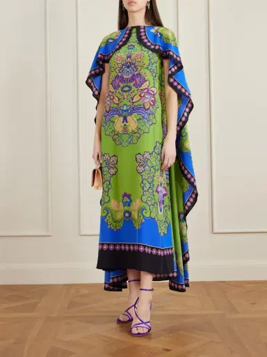 La DoubleJ Magic Cape-effect Printed Silk Crepe De Chine Maxi Dress | Thumbnail 2 La DoubleJ Magic Cape-effect Printed Silk Crepe De Chine Maxi Dress | Thumbnail 2