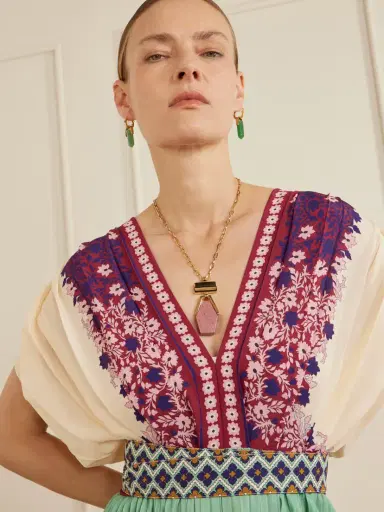 La DoubleJ Bridge Portal Gold-plated, Thulite And Zoisite Necklace | Thumbnail 2 La DoubleJ Bridge Portal Gold-plated, Thulite And Zoisite Necklace | Thumbnail 2