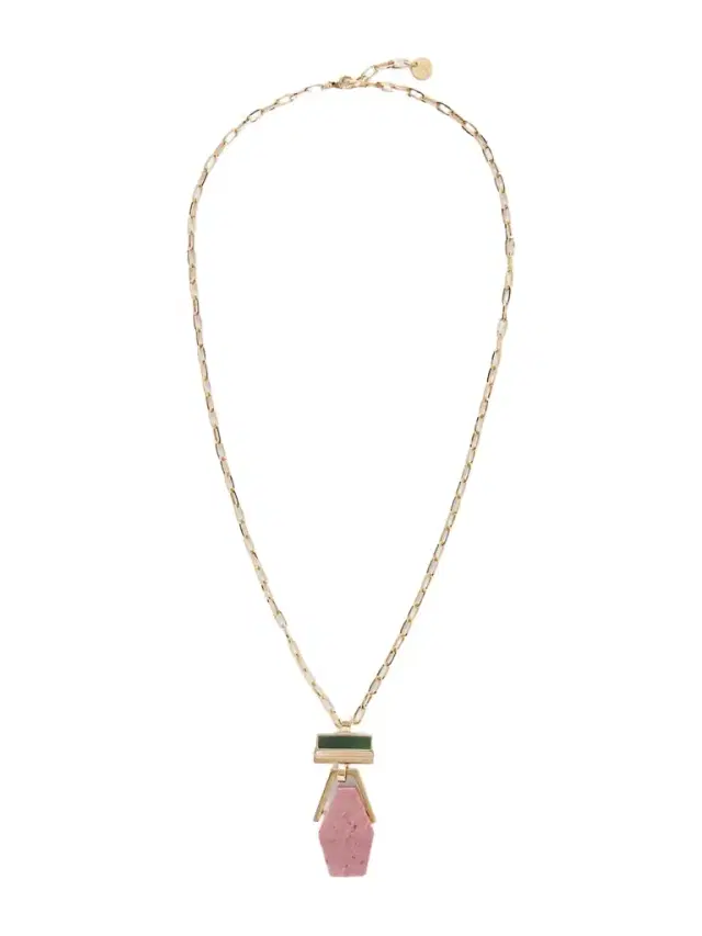 Bridge Portal Gold-plated, Thulite And Zoisite Necklace Bridge Portal Gold-plated, Thulite And Zoisite Necklace