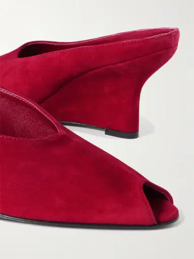TOTEME Velvet Wedge Mules | Thumbnail 4 TOTEME Velvet Wedge Mules | Thumbnail 4