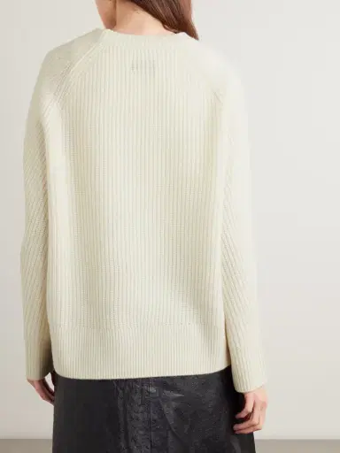 Loulou de Saison Dakota Ribbed Cashmere Sweater | Thumbnail 3 Loulou de Saison Dakota Ribbed Cashmere Sweater | Thumbnail 3