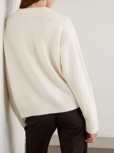 Loulou de Saison Aidar Merino Wool And Cashmere-blend Cardigan | Thumbnail 3 Loulou de Saison Aidar Merino Wool And Cashmere-blend Cardigan | Thumbnail 3