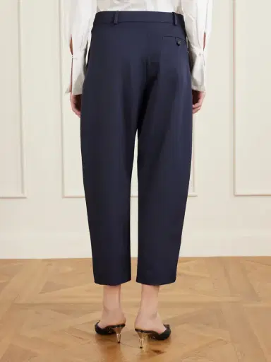 Stella McCartney Pleated Cropped Wool Tapered Pants | Thumbnail 4 Stella McCartney Pleated Cropped Wool Tapered Pants | Thumbnail 4