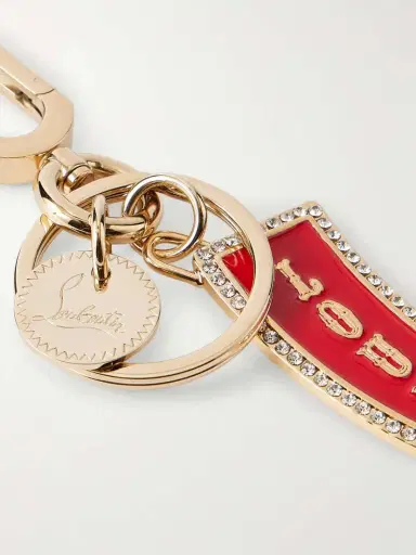 Christian Louboutin Gold-tone, Enamel And Crystal Keychain | Thumbnail 3 Christian Louboutin Gold-tone, Enamel And Crystal Keychain | Thumbnail 3