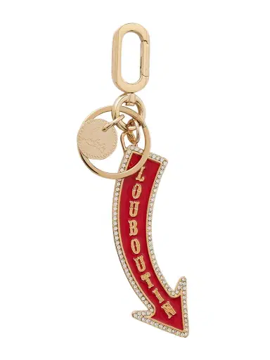 Christian Louboutin Gold-tone, Enamel And Crystal Keychain | Thumbnail 1 Christian Louboutin Gold-tone, Enamel And Crystal Keychain | Thumbnail 1