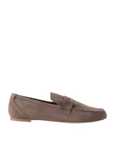 Jamie Haller Suede Penny Loafers | Thumbnail 1 Jamie Haller Suede Penny Loafers | Thumbnail 1
