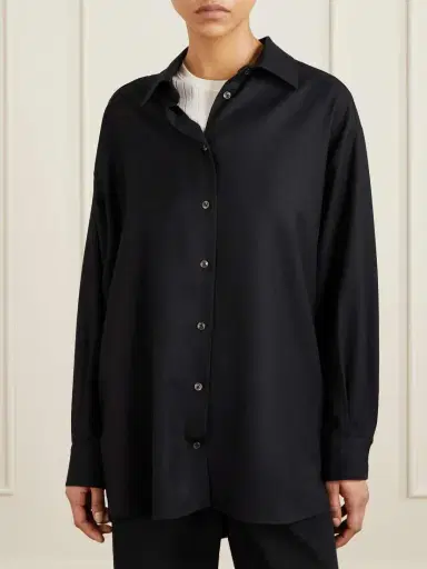 The Row Luke Oversized Wool-flannel Shirt | Thumbnail 3 The Row Luke Oversized Wool-flannel Shirt | Thumbnail 3