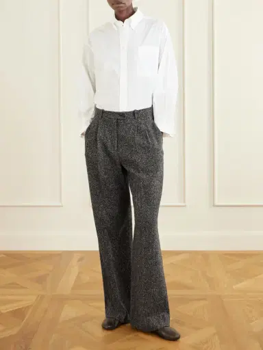 The Row Virgil Silk, Wool And Cotton-blend Straight-leg Pants | Thumbnail 2 The Row Virgil Silk, Wool And Cotton-blend Straight-leg Pants | Thumbnail 2