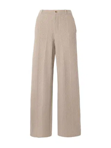 Guest In Residence Cable-knit Wool And Cashmere-blend Wide-leg Pants | Thumbnail 1 Guest In Residence Cable-knit Wool And Cashmere-blend Wide-leg Pants | Thumbnail 1