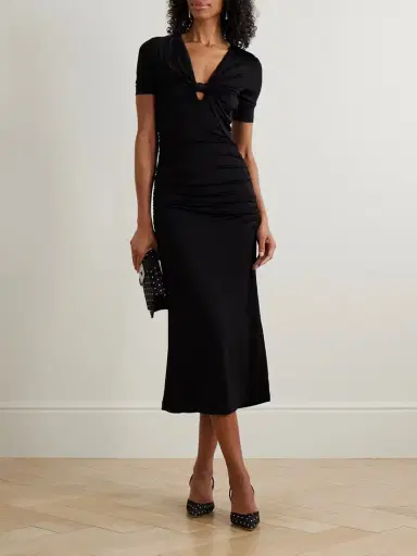 Carolina Herrera Cutout Ruched Jersey Midi Dress | Thumbnail 2 Carolina Herrera Cutout Ruched Jersey Midi Dress | Thumbnail 2