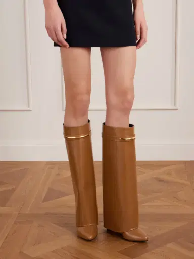 Givenchy Shark Leather Knee Boots | Thumbnail 2 Givenchy Shark Leather Knee Boots | Thumbnail 2