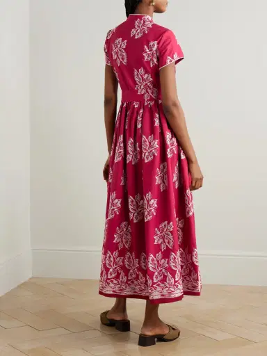 Loretta Caponi Camaiore Belted Embroidered Cotton-poplin Maxi Dress | Thumbnail 3 Loretta Caponi Camaiore Belted Embroidered Cotton-poplin Maxi Dress | Thumbnail 3