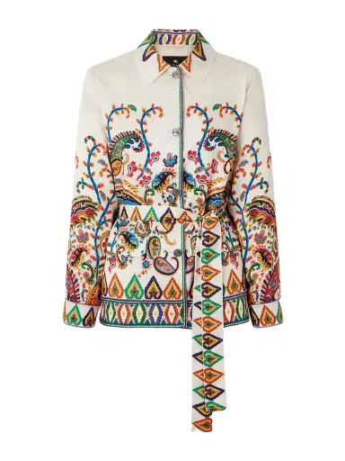 Etro Safari Belted Paisley-print Satin-twill Jacket | Thumbnail 1 Etro Safari Belted Paisley-print Satin-twill Jacket | Thumbnail 1