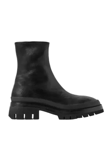 Khaite Fallon Leather Ankle Boots | Thumbnail 1 Khaite Fallon Leather Ankle Boots | Thumbnail 1