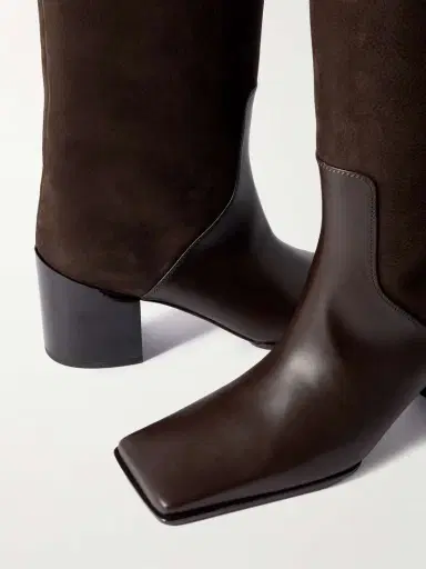 Alaïa Nubuck And Leather Knee Boots | Thumbnail 4 Alaïa Nubuck And Leather Knee Boots | Thumbnail 4
