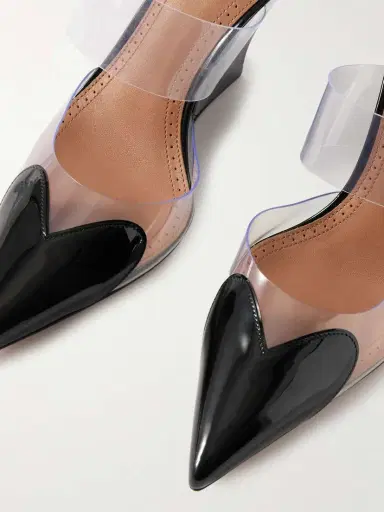 Alaïa Le Cœur Patent-leather And Pvc Wedge Mules | Thumbnail 4 Alaïa Le Cœur Patent-leather And Pvc Wedge Mules | Thumbnail 4