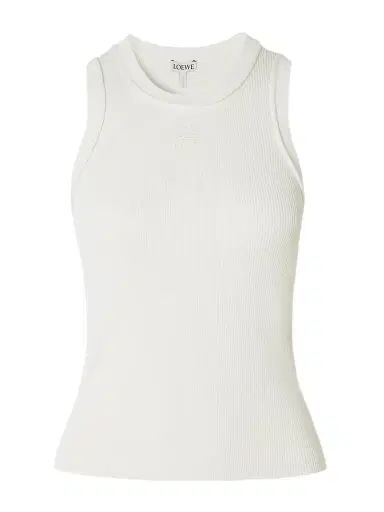 Loewe Anagram-embroidered Ribbed Tank | Thumbnail 1 Loewe Anagram-embroidered Ribbed Tank | Thumbnail 1