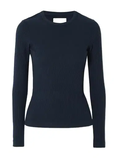 Citizens of Humanity Bina Ribbed Lyocell And Organic Cotton-blend T-shirt | Thumbnail 1 Citizens of Humanity Bina Ribbed Lyocell And Organic Cotton-blend T-shirt | Thumbnail 1