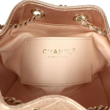 Chanel Chanel Mini 25 Hobo Bag Metallic Rose Gold Caviar Caviar Light Gold Hardware | Thumbnail 9 Chanel Chanel Mini 25 Hobo Bag Metallic Rose Gold Caviar Caviar Light Gold Hardware | Thumbnail 9