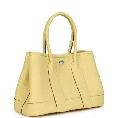 HERMÈS Hermes Garden Party Neo 23 Jaune Poussin Togo Palladium Hardware | Thumbnail 2 HERMÈS Hermes Garden Party Neo 23 Jaune Poussin Togo Palladium Hardware | Thumbnail 2