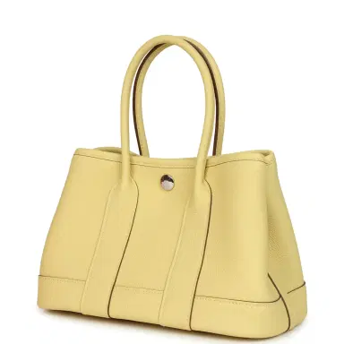 HERMÈS Hermes Garden Party Neo 23 Jaune Poussin Togo Palladium Hardware | Thumbnail 5 HERMÈS Hermes Garden Party Neo 23 Jaune Poussin Togo Palladium Hardware | Thumbnail 5
