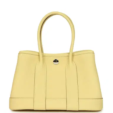 HERMÈS Hermes Garden Party Neo 23 Jaune Poussin Togo Palladium Hardware | Thumbnail 1 HERMÈS Hermes Garden Party Neo 23 Jaune Poussin Togo Palladium Hardware | Thumbnail 1