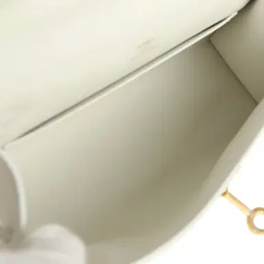 HERMÈS Hermes Kelly Pochette White Swift Gold Hardware | Thumbnail 8 HERMÈS Hermes Kelly Pochette White Swift Gold Hardware | Thumbnail 8