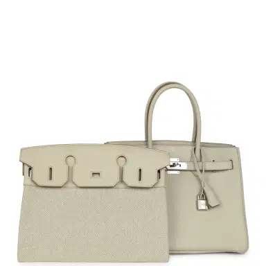HERMÈS Pre-owned Hermes 3 en 1 Birkin 30 Beton Togo and Swift Palladium Hardware | Thumbnail 7 HERMÈS Pre-owned Hermes 3 en 1 Birkin 30 Beton Togo and Swift Palladium Hardware | Thumbnail 7