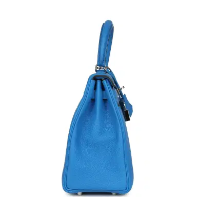 HERMÈS Pre-owned Hermes Kelly Retourne 25 Bleu France Togo Palladium Hardware | Thumbnail 3 HERMÈS Pre-owned Hermes Kelly Retourne 25 Bleu France Togo Palladium Hardware | Thumbnail 3
