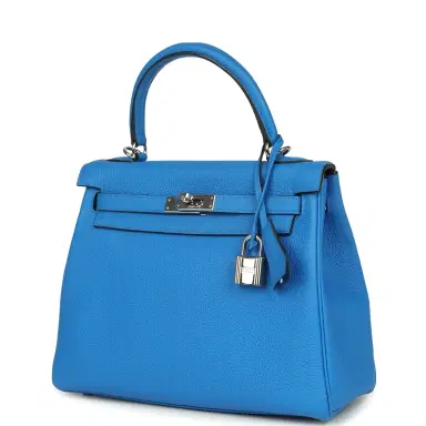 HERMÈS Pre-owned Hermes Kelly Retourne 25 Bleu France Togo Palladium Hardware | Thumbnail 5 HERMÈS Pre-owned Hermes Kelly Retourne 25 Bleu France Togo Palladium Hardware | Thumbnail 5