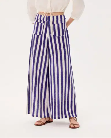 Emporio Sirenuse Adele Trousers in Ikat Stripes | Thumbnail 3 Emporio Sirenuse Adele Trousers in Ikat Stripes | Thumbnail 3