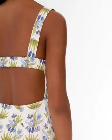 Emporio Sirenuse Azzurra Dress in Celestine Flower Print | Thumbnail 2 Emporio Sirenuse Azzurra Dress in Celestine Flower Print | Thumbnail 2