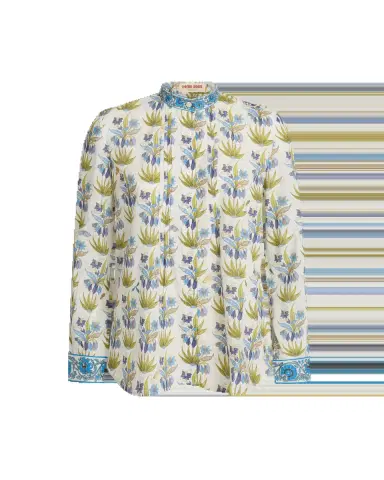 Emporio Sirenuse Chiara Shirt in Celestine Flower Print | Thumbnail 5 Emporio Sirenuse Chiara Shirt in Celestine Flower Print | Thumbnail 5
