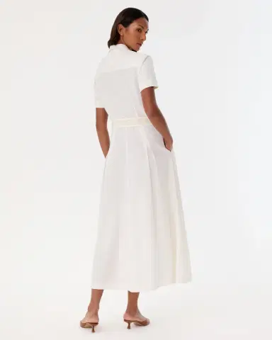 Emporio Sirenuse Daria Dress with Sand Flowers Embroidery | Thumbnail 3 Emporio Sirenuse Daria Dress with Sand Flowers Embroidery | Thumbnail 3