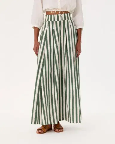 Emporio Sirenuse Flaminia Skirt in Ikat Stripes | Thumbnail 3 Emporio Sirenuse Flaminia Skirt in Ikat Stripes | Thumbnail 3
