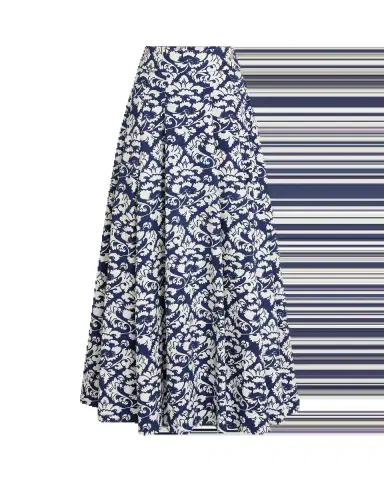 Emporio Sirenuse Flaminia Skirt in Lotus Flower Print | Thumbnail 5 Emporio Sirenuse Flaminia Skirt in Lotus Flower Print | Thumbnail 5