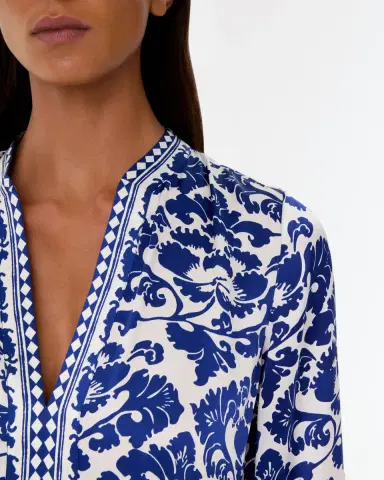 Emporio Sirenuse Jenna Caftan in Lotus Flower Print | Thumbnail 2 Emporio Sirenuse Jenna Caftan in Lotus Flower Print | Thumbnail 2