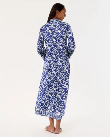 Emporio Sirenuse Jenna Caftan in Lotus Flower Print | Thumbnail 4 Emporio Sirenuse Jenna Caftan in Lotus Flower Print | Thumbnail 4