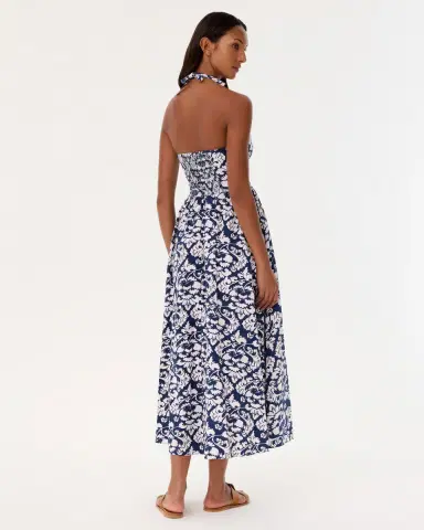 Emporio Sirenuse Johanna Dress in Lotus Flower Print | Thumbnail 4 Emporio Sirenuse Johanna Dress in Lotus Flower Print | Thumbnail 4