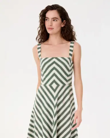 Emporio Sirenuse Margherita Dress in Ikat Stripes | Thumbnail 3 Emporio Sirenuse Margherita Dress in Ikat Stripes | Thumbnail 3