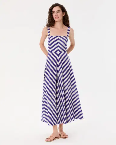 Emporio Sirenuse Margherita Dress in Ikat Stripes | Thumbnail 6 Emporio Sirenuse Margherita Dress in Ikat Stripes | Thumbnail 6