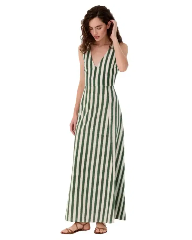 Nellie Dress in Ikat Stripes Nellie Dress in Ikat Stripes