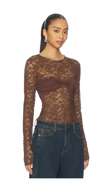 LIONESS Midnight Lace Long Sleeve Top | Thumbnail 2 LIONESS Midnight Lace Long Sleeve Top | Thumbnail 2